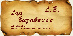 Lav Buzaković vizit kartica